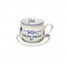 Knotenbecher Porzellanbecher Moin Moin